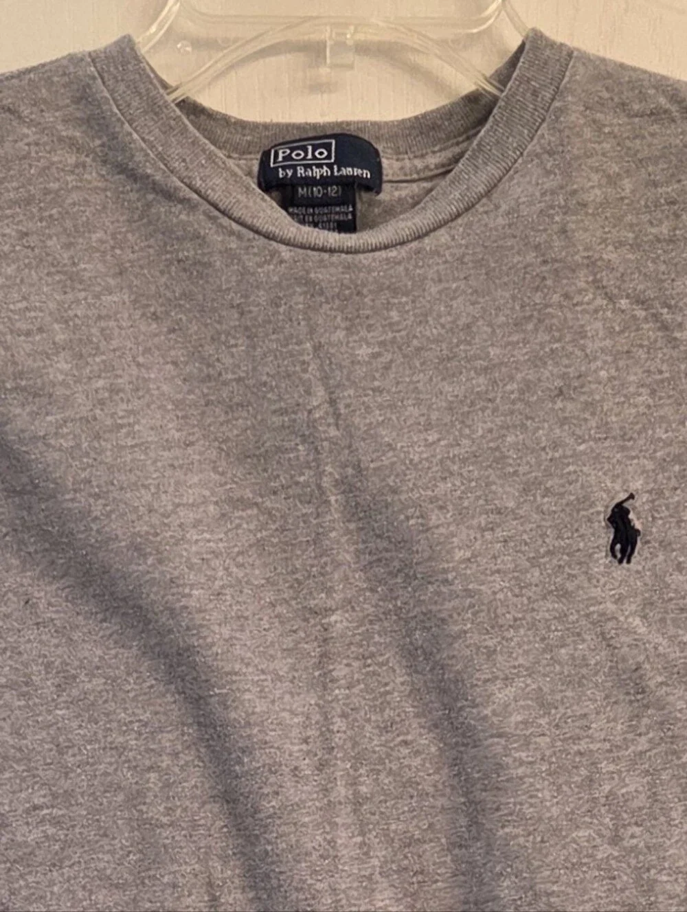 Polo by Ralph Lauren Gray Short Sleeve Crewneck Tee Kids Size M 10-12